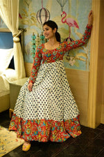 Thumbnail for Aastha Fashion Women's Multicolor Cotton Silk Digital Printed Anarkali Dress - Distacart