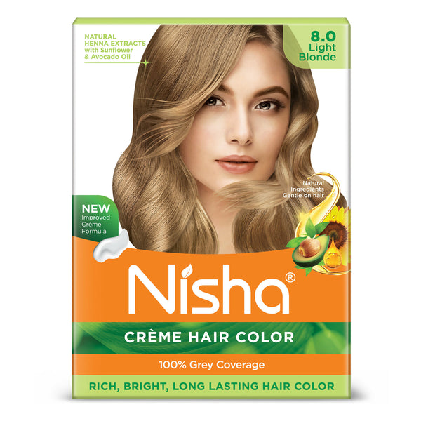 Nisha Creme Hair Color for Women - Light Blonde - Distacart