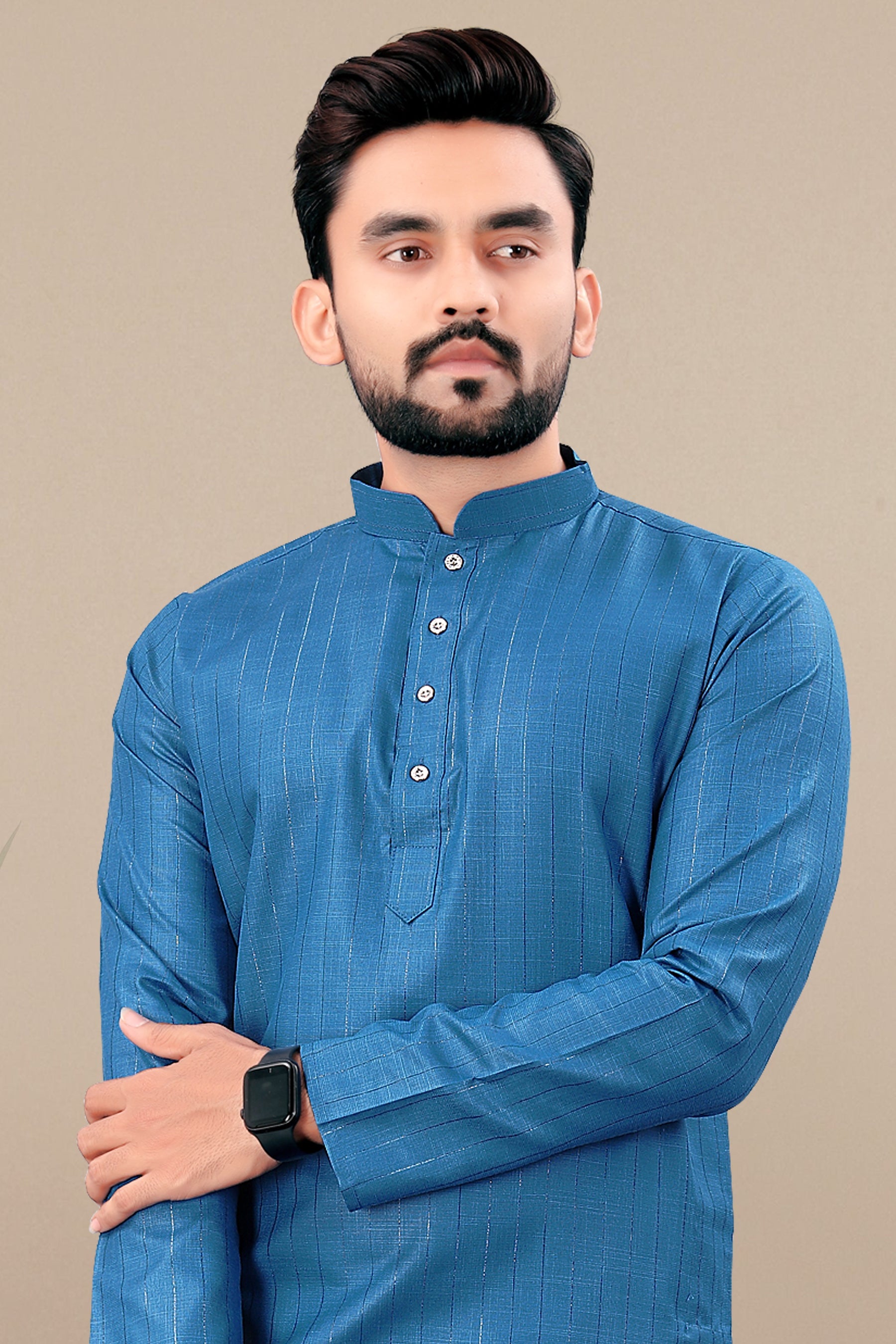 Neera Trendz Rama Cotton Blend Lining Work Men's Kurta With Pyjama