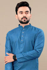 Thumbnail for Neera Trendz Rama Cotton Blend Lining Work Men's Kurta With Pyjama