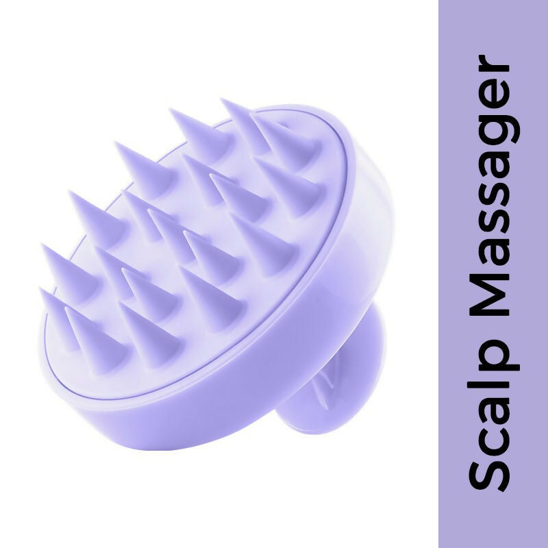 Nykaa Naturals Scalp Massager Brush For Blood Circulation & Natural Hair Growth - Lavender - Distacart