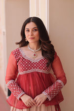 Thumbnail for Prazu Fashion Gajri Chiffon With Beads Embroidered Work Lehenga