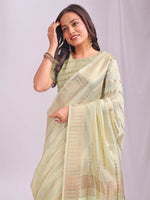 Thumbnail for Astita Organza Light Green Saree
