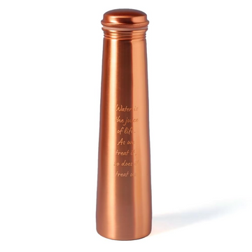 Isha Life Sleek Copper Water Bottle with Sadhguru Quote - Dista