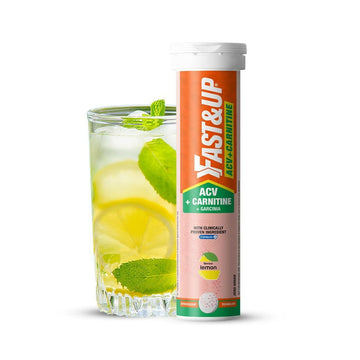 Fast&Up ACV + Carnitine, 500mg ACV , 350mg L-Carnitine, 500mg Garcinia - Lemon Flavour - Distacart