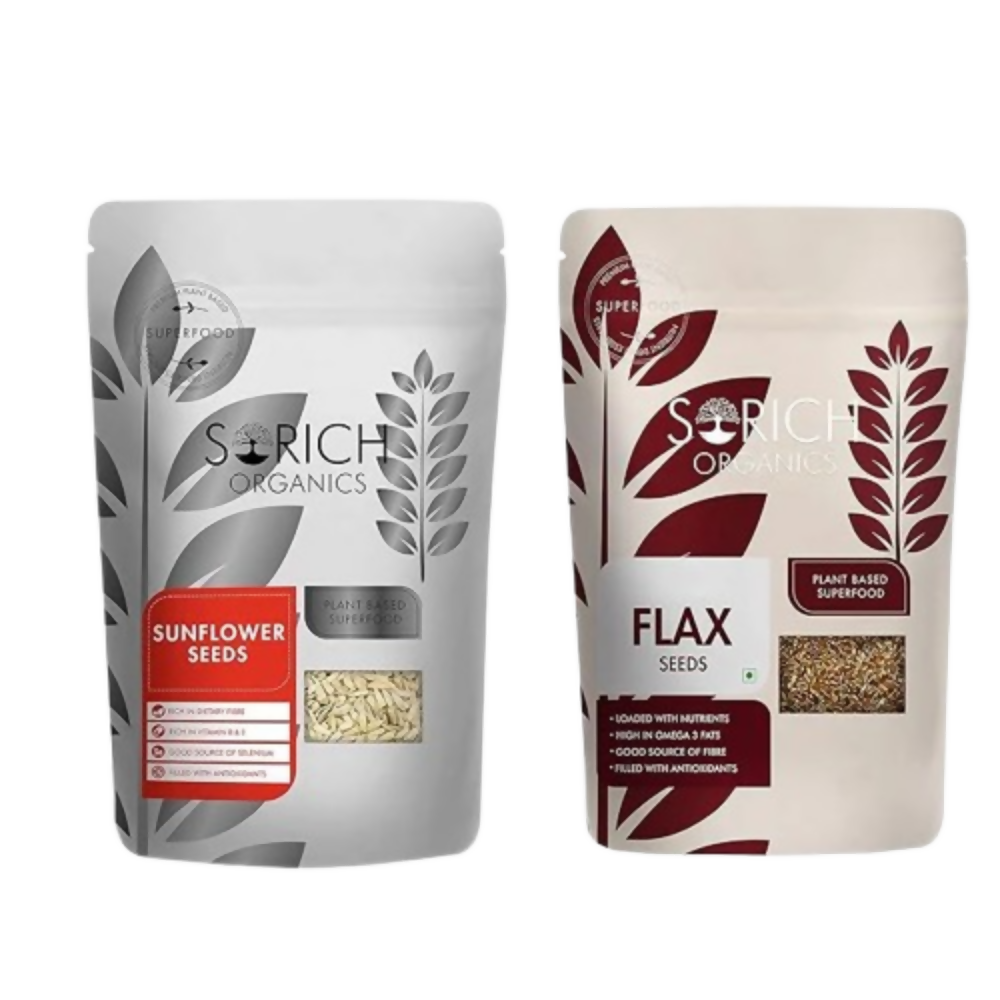 Sorich Organics Raw Flax Seeds & Sunflower Seeds Superfood Combo - Distacart