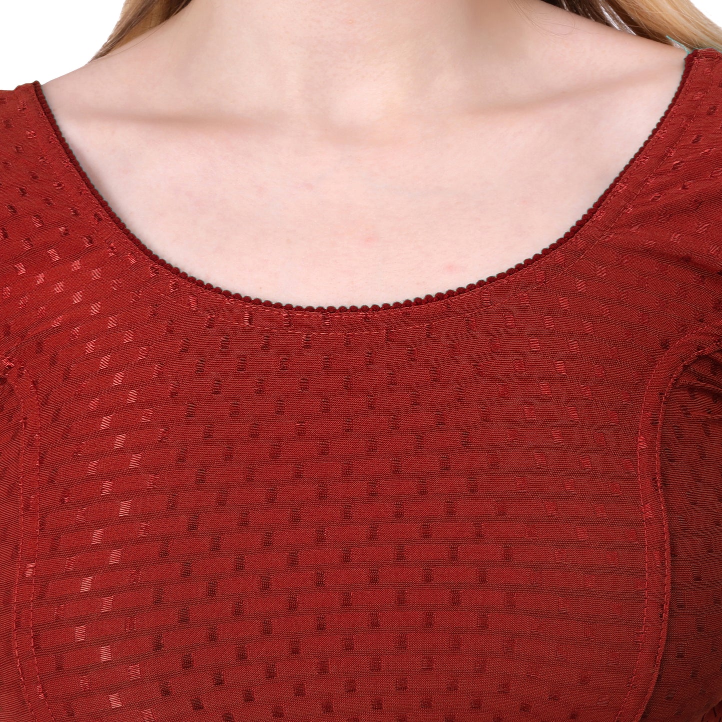Vamika Cotton Lycra Stretchable Fabric Brown Stretchable Blouse - Distacart