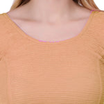 Thumbnail for Vamika Cotton Lycra Stretchable Fabric Gold Balloon Sleeves Blouse