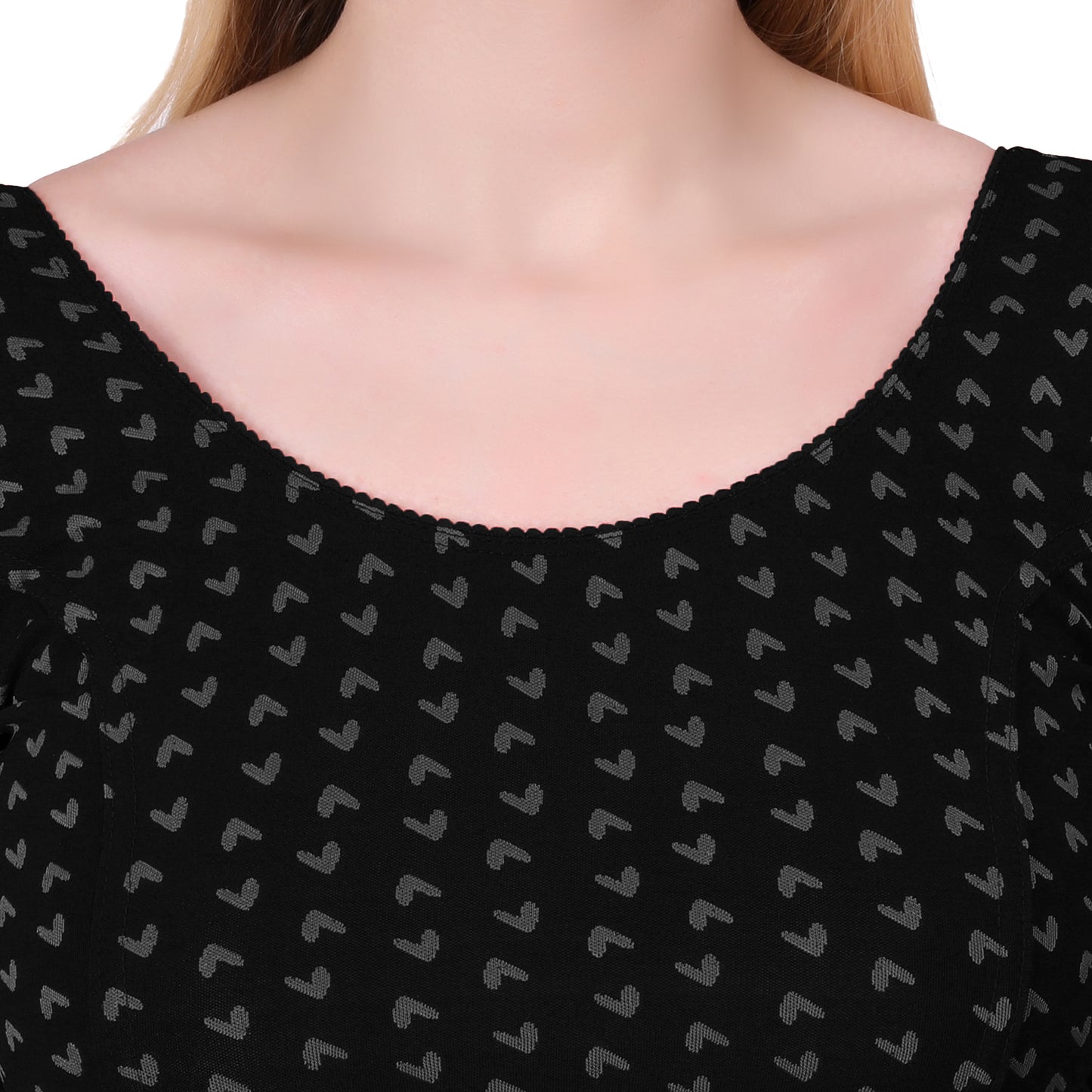 Vamika Hosiery Black Half Sleeves Blouse - Distacart