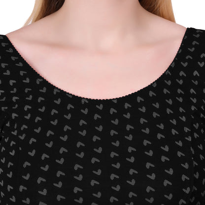 Vamika Hosiery Black Half Sleeves Blouse - Distacart