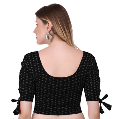 Vamika Hosiery Black Half Sleeves Blouse - Distacart