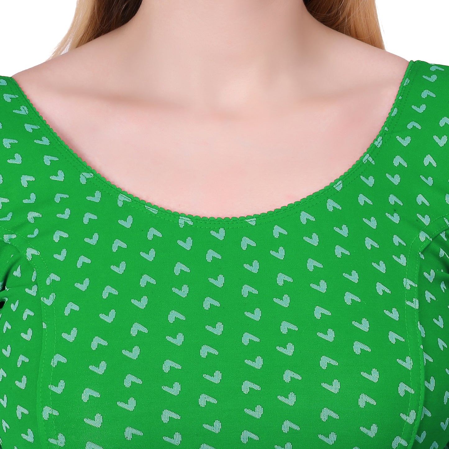 Vamika Hosiery Green Half Sleeves Blouse - Distacart