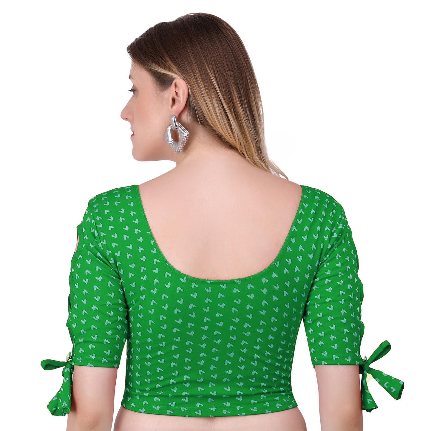 Vamika Hosiery Green Half Sleeves Blouse - Distacart