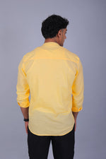 Thumbnail for Bluebird Men's Short Kurta in Light Mango - 100% Pure Cotton