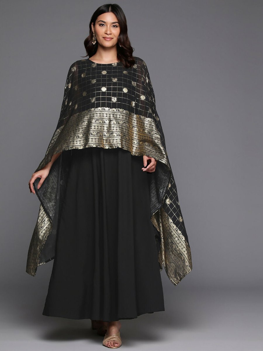 Ahalyaa Women's Traditional wear Ethnic Dress - Black - Distacart