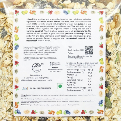 Tassyam Organics Super Fruit Muesli - Distacart