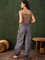 Thumbnail for Sangria Printed Kurta With Trouser