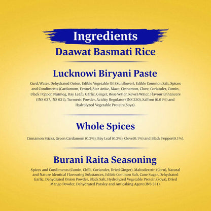 Daawat Biryani Kit Lucknowi - Authentic Recipe - Distacart