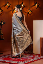 Thumbnail for Preksha Creation Banarasi Soft Silk Women Sky Blue Saree - Distacart