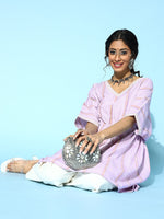 Thumbnail for Yufta Lavender Kaftan Kurta - Distacart