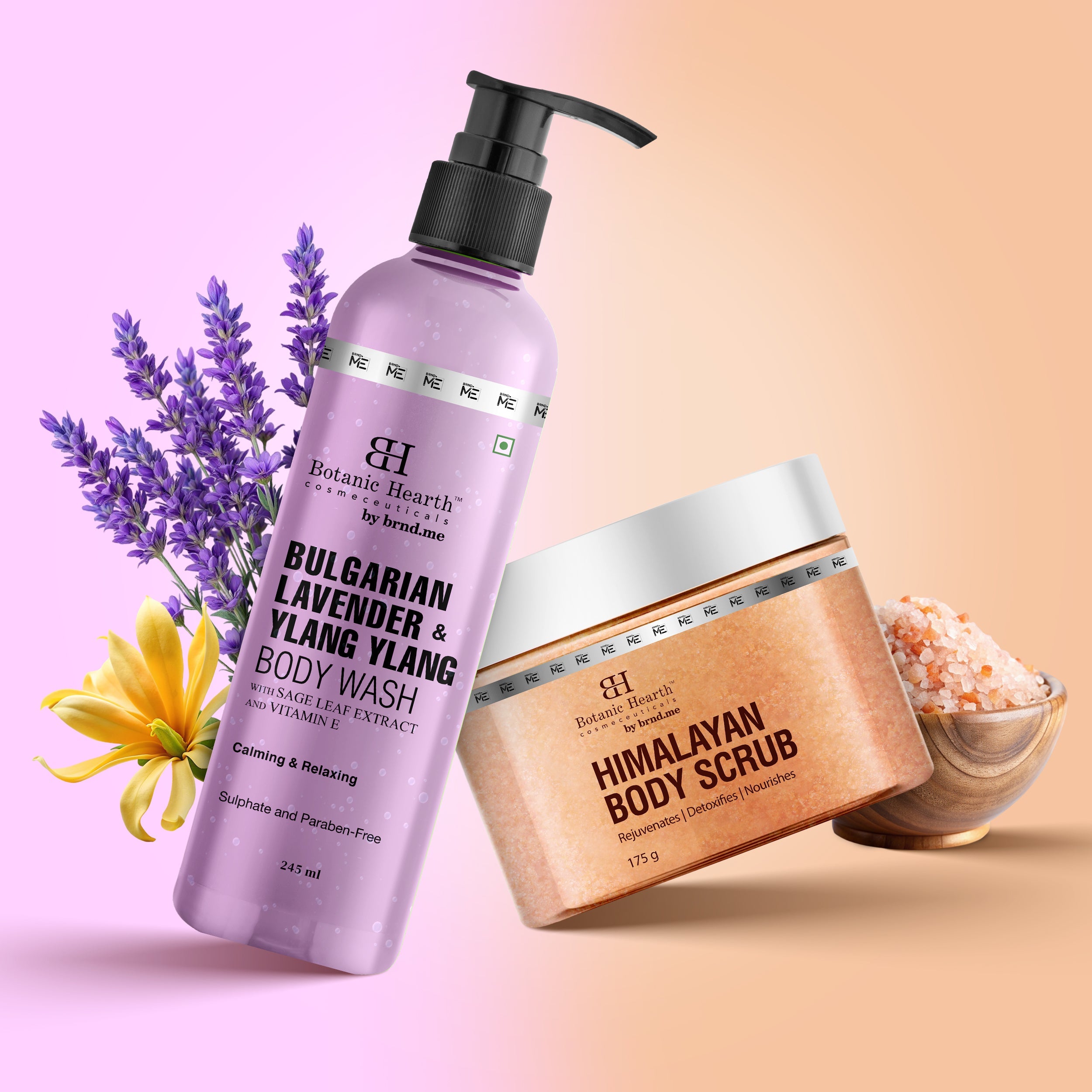 Botanic Hearth Bulgarian Lavender Bodywash & Himalayan Scrub - Distacart