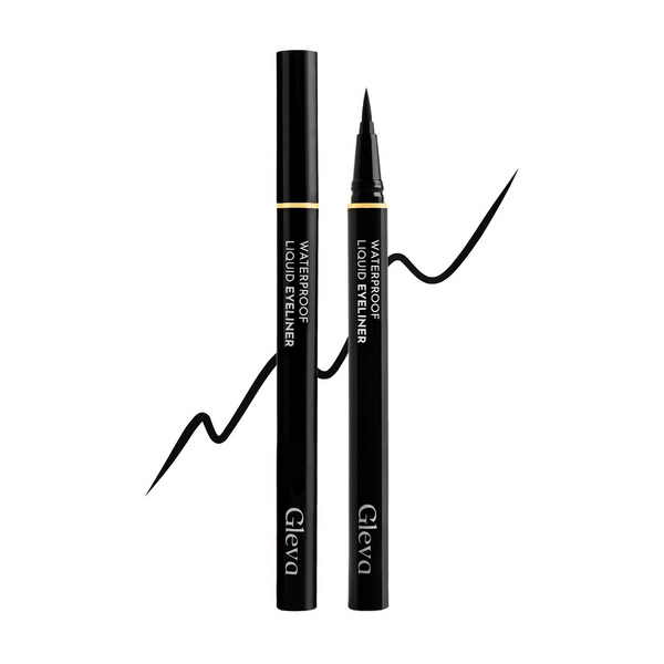 Gleva Liquid Eyeliner Pen Eye Makeup Waterproof Smudge proof - Black - Distacart