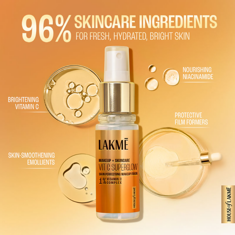Lakme Vitamin C Superglow Skin Perfecting Makeup Fixer - Distacart