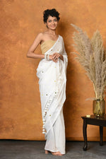 Thumbnail for Very Much Indian Pure Mul Cotton Handloom Saree - Distacart