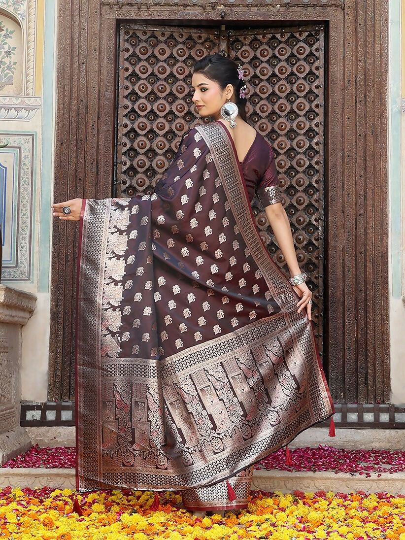 Astita Red Silk Saree