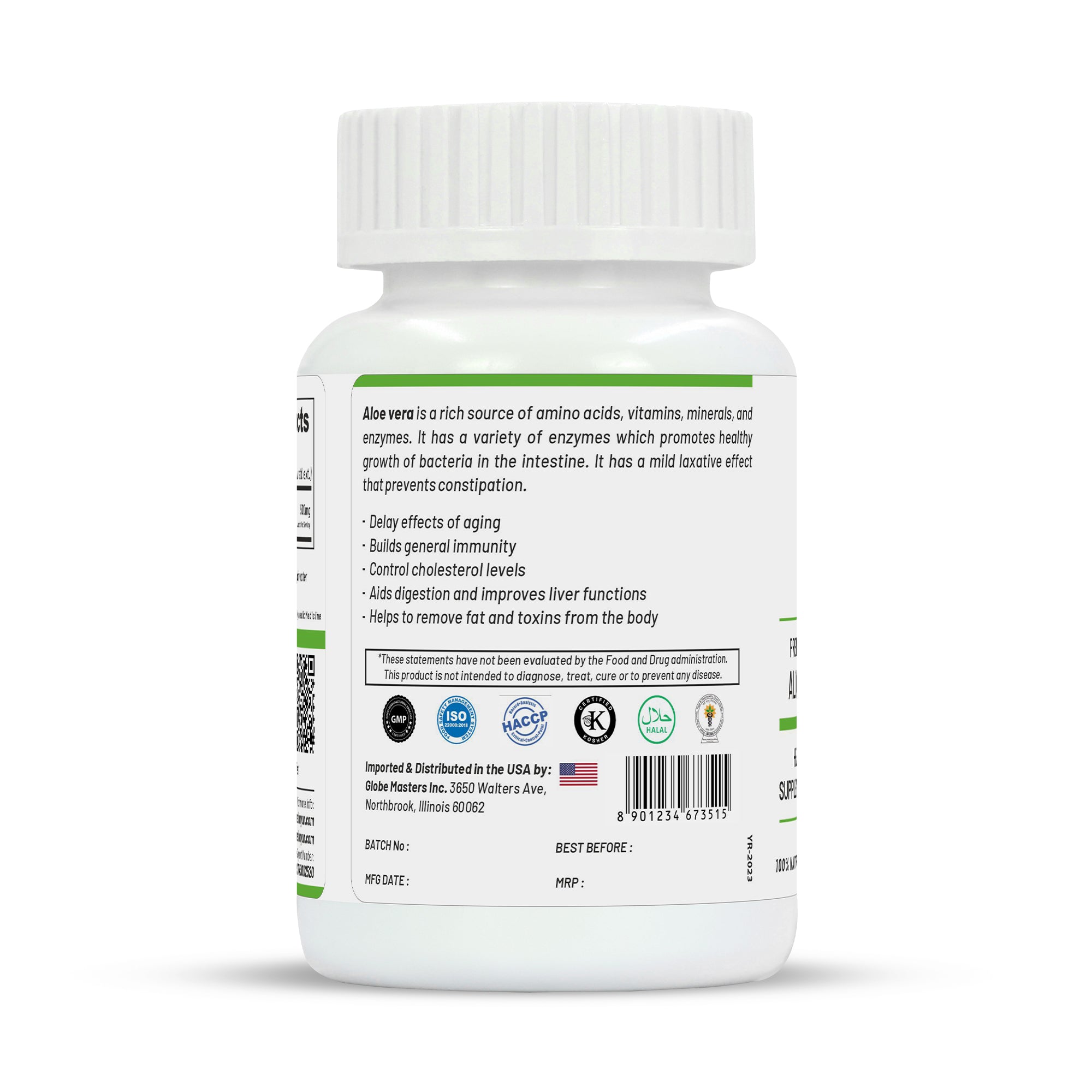 Life Aveda Premium Aloe Vera Capsules - Distacart