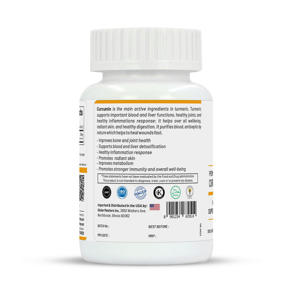 Life Aveda Premium Curcumin 95% Capsules - Distacart