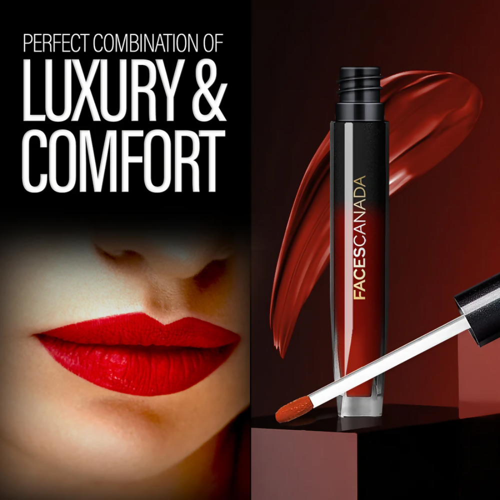 Faces Canada Comfy Silk Liquid Lipstick - Achiever Red 09 - Distacart