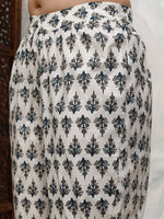 Thumbnail for Vishudh Floral Printed A Line Kurta with Trousers - Distacart
