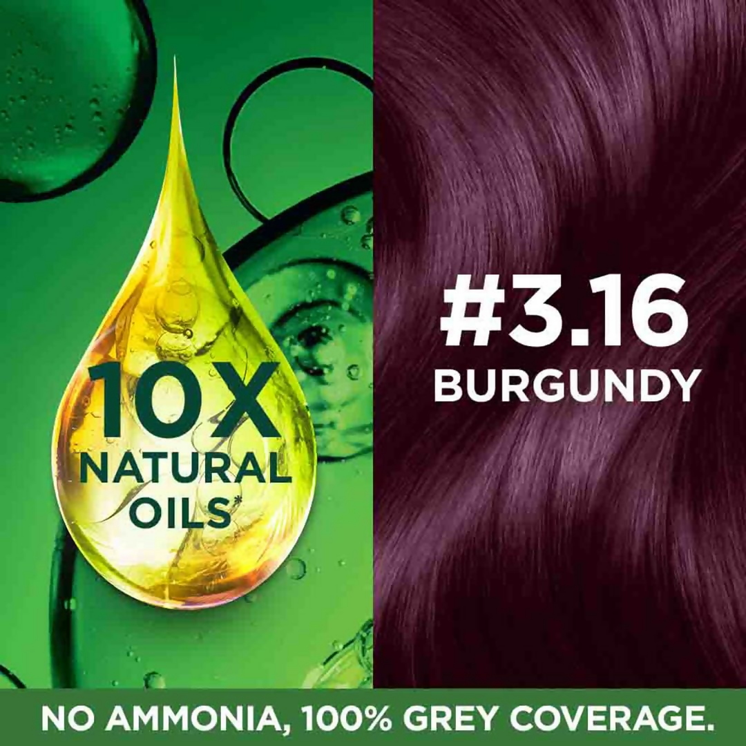 Garnier Color Naturals Creme Riche Hair Color - Shade 3.16 Burgundy - Distacart