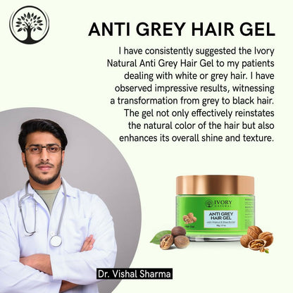 Ivory Natural Grey Gel For Hair Restore Natural Dark Shine And Luster - Distacart