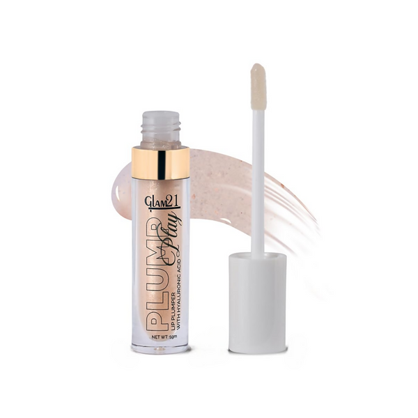 Glam21 Lip Plump Play Lip Plumper With Hyaluronic Acid - 04 Nude Shimmer - Distacart