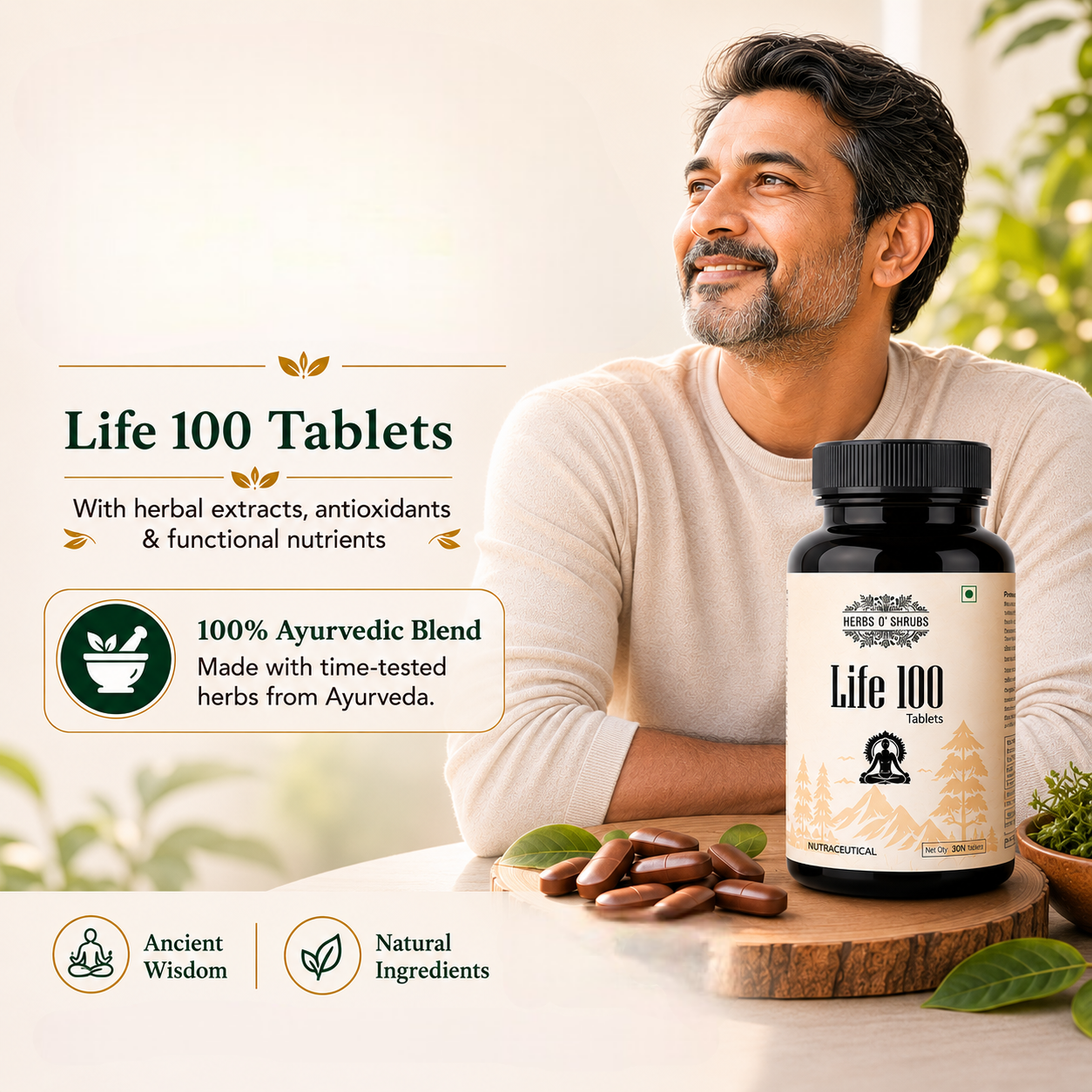 HerbsO’Shrubs Life-100 Tablets - Dista