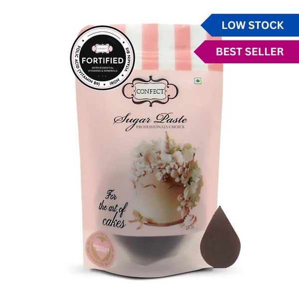 confect chocolate brown nutritional sugarpaste 250 gms
