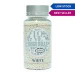 Thumbnail for white disco balls sprinkles 2 mm 120g