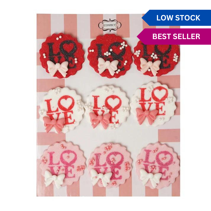 confect valentine love cake cupcake topper vt 001 60 gms