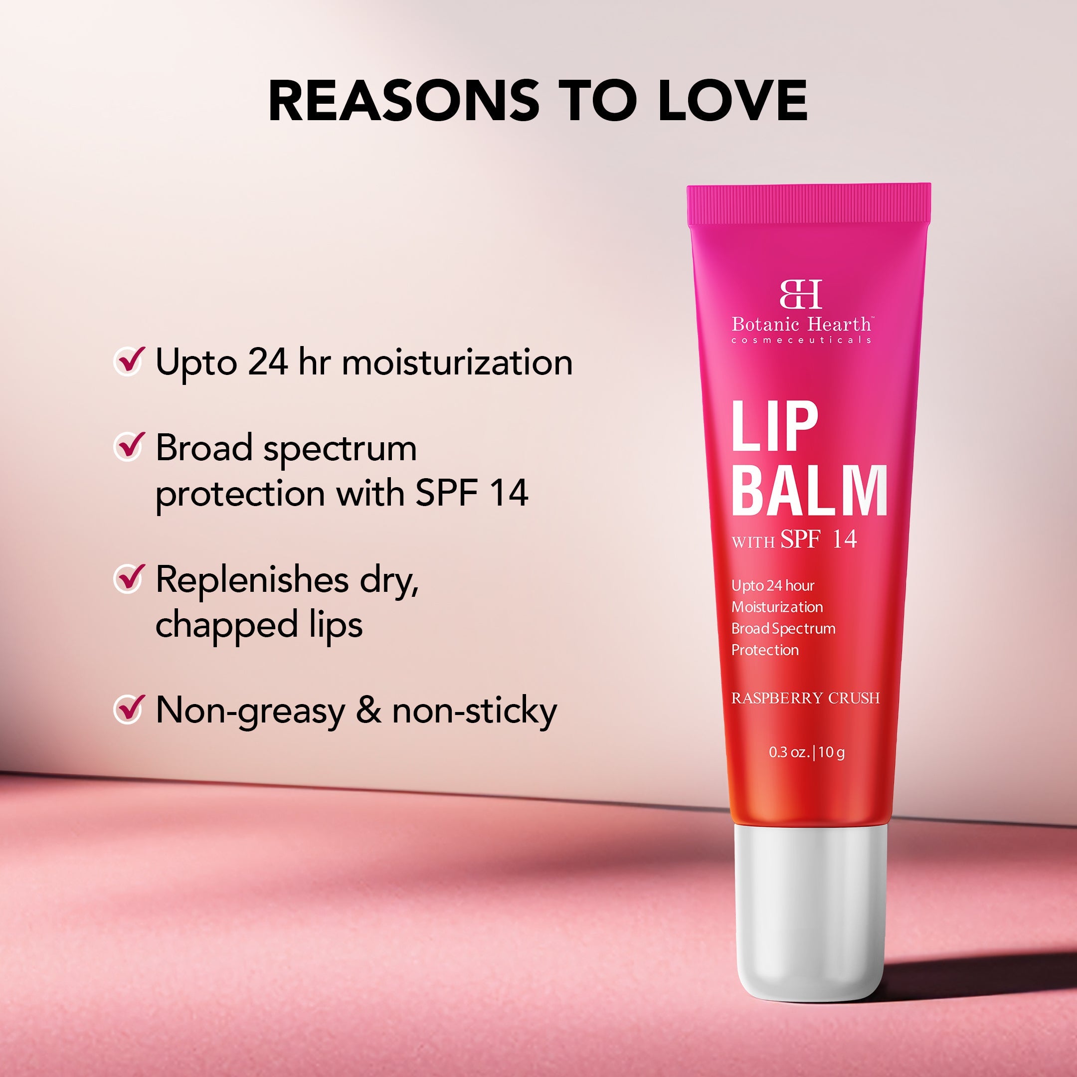 Raspberry SPF Lip Balm with Jojoba Oil, Vitamin E & Allantoin - Distacart