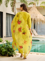 Thumbnail for The52 Women Embroidered Rayon Fabric Straight Kurta, Pant and Dupatta Set
