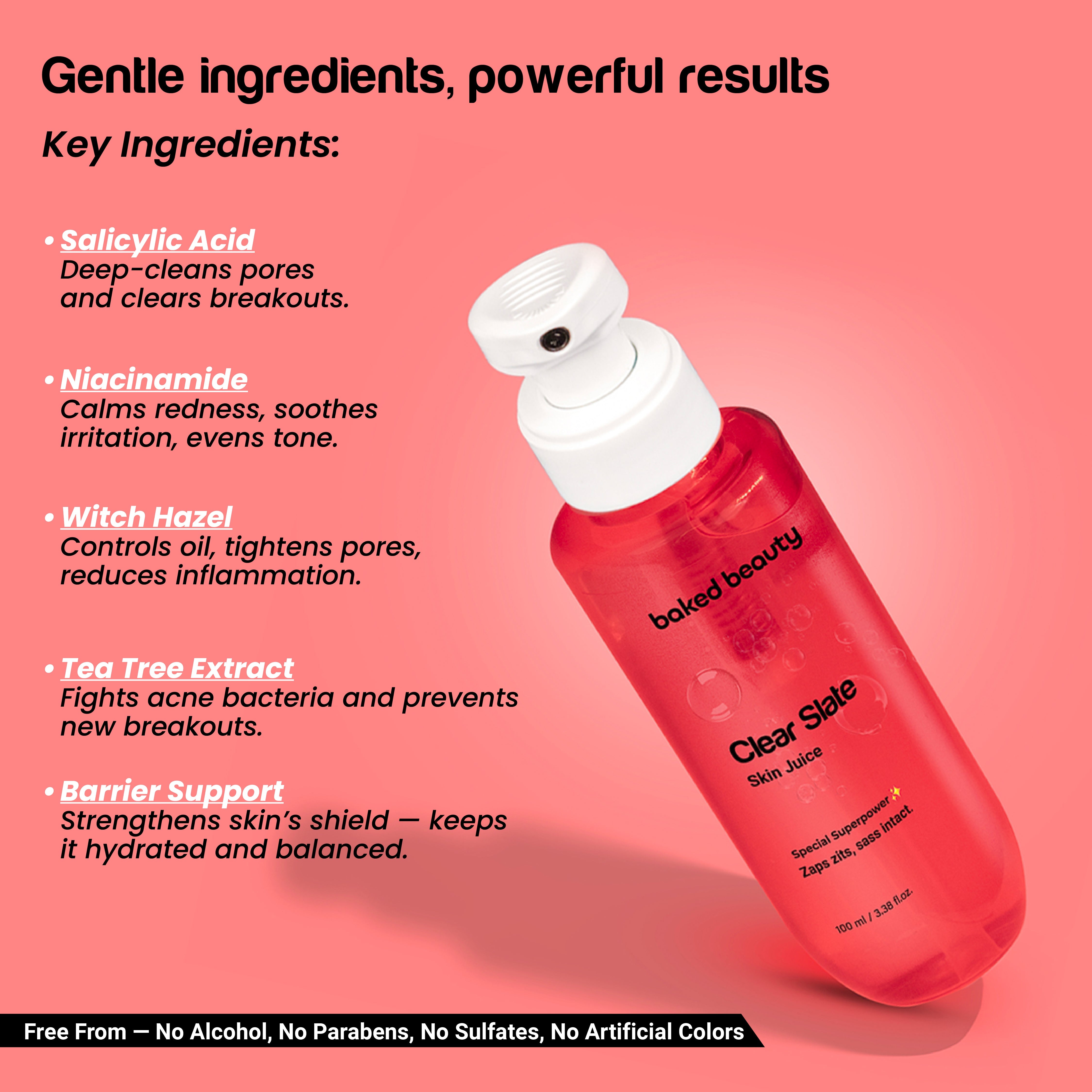 Baked Beauty Clear Slate Skin Juice - Anti Acne Toner