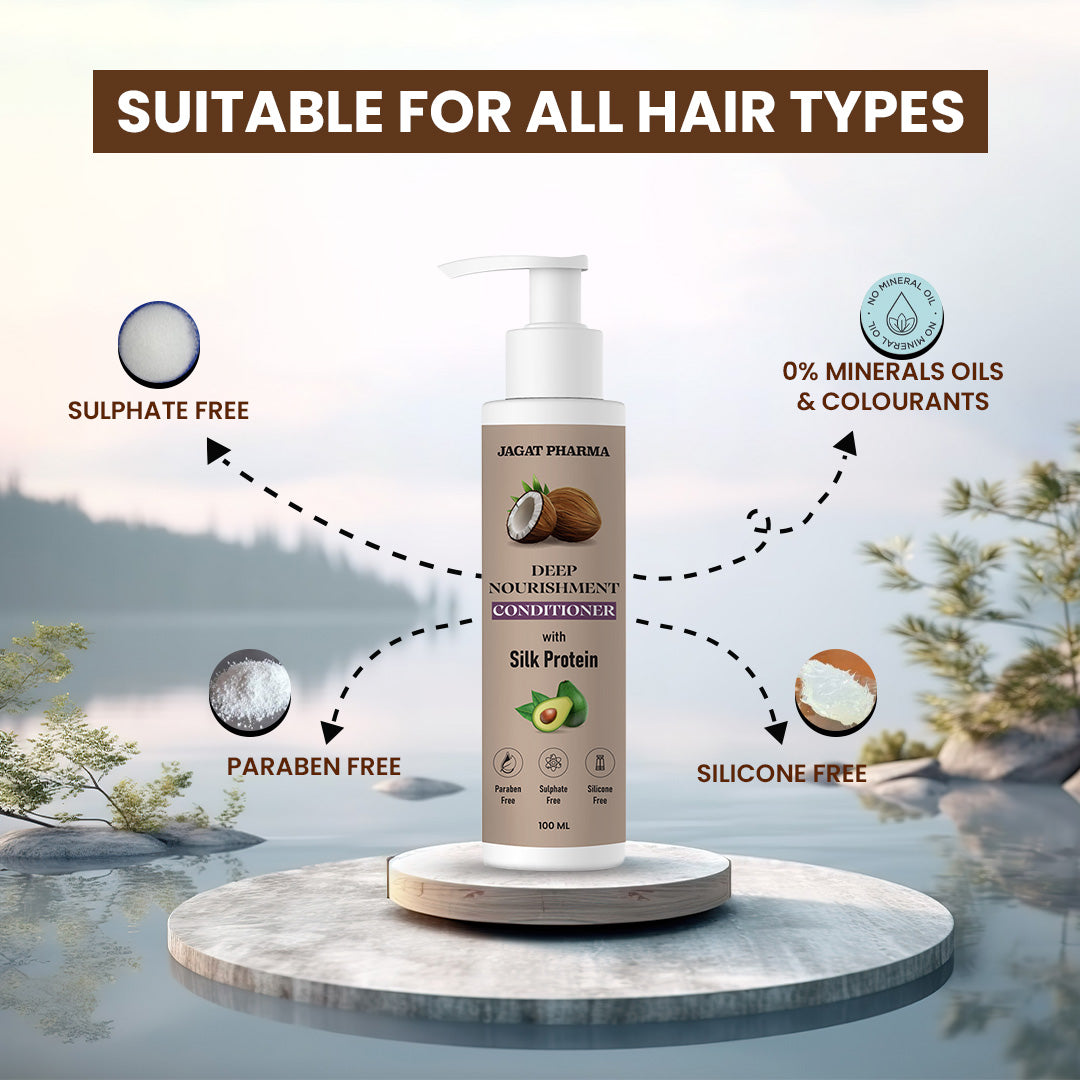 Jagat Pharma Deep Nourishment Conditioner With Silk Protein - Unlock Luxurious Silkiness for Your Hair - Distacart