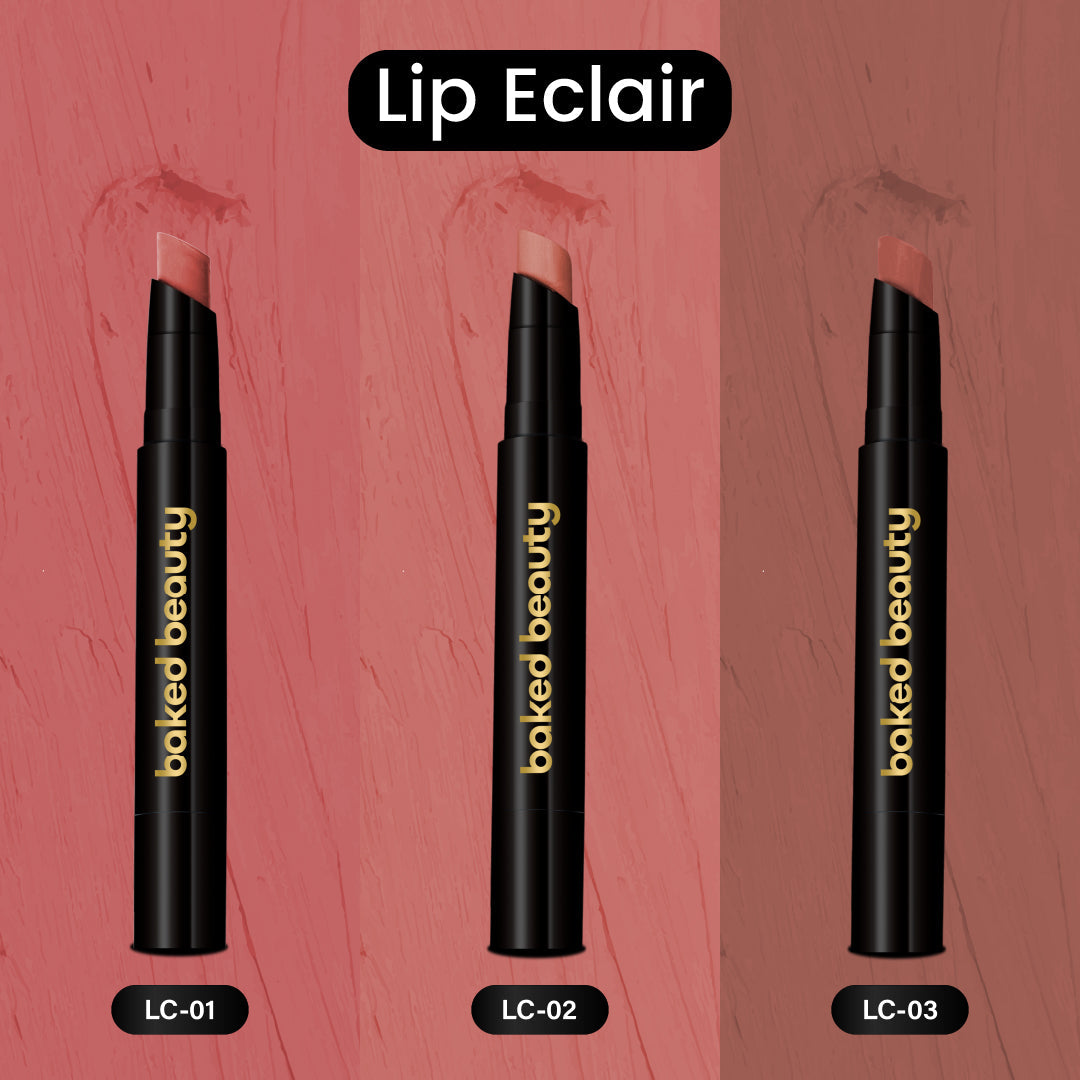 Baked Beauty My Crayon Lip Eclair Super Matte Lip Cream Lipsticks (Set of 3) - Distacart