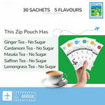 Thumbnail for TeaFit Premium NO SUGAR Instant Assorted Tea Premix - Traveler Pack - Distacart