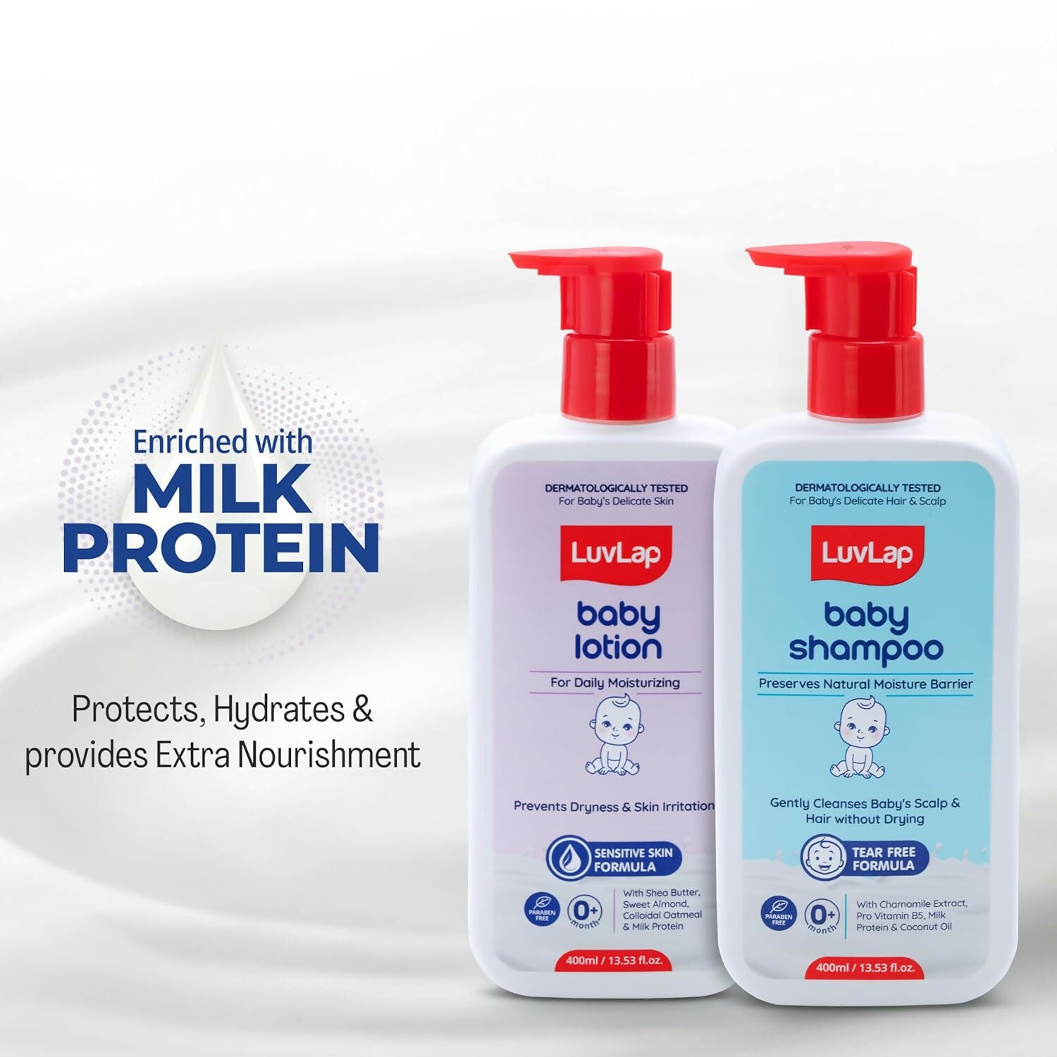 LuvLap Baby Shampoo + Baby Lotion Combo Set - Distacart