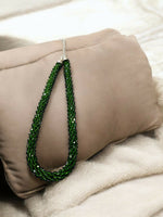 Thumbnail for Inhanns Noor-E-Jalwa – Handmade Crystal Bead Necklace -Adjustable - Green Only Necklace - Distacart