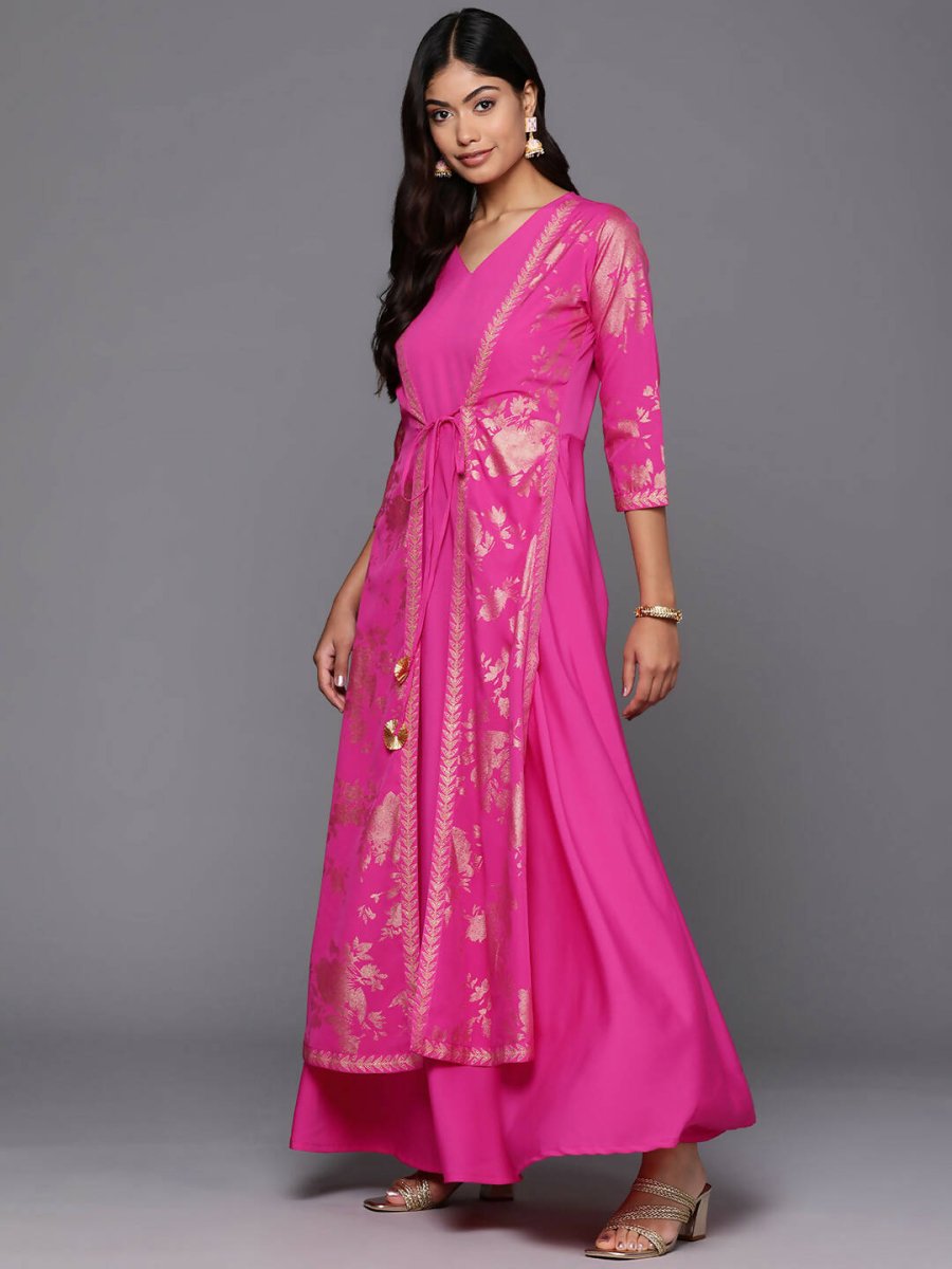 Ahalyaa Women's Traditional wear Ethnic Dress - Pink - Distacart