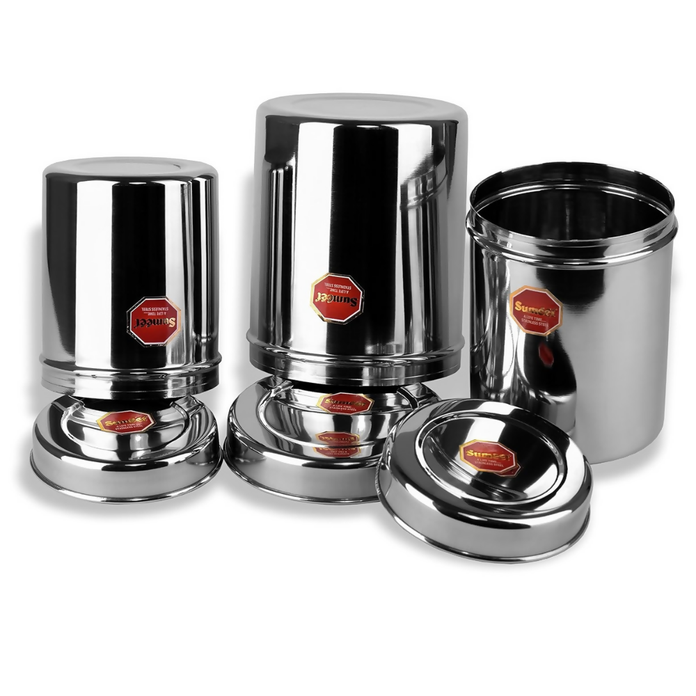 Sumeet Stainless Steel Vertical CanistersUbha DabbaStorage Containers - Dista